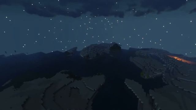 Полет над миром Minecraft 1.19.1 с шейдерами FullHD