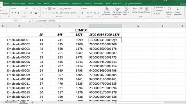 Como Agregar Guiones a una serie de Números en Excel