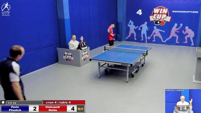 00:55 Плющ Павел (0:3) Найда Александр   стол 4  ЮГ-5  10.04.22