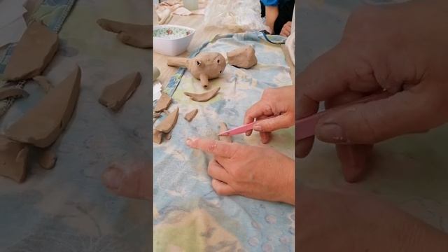 Наш зоопарк. Глиняний жираф.