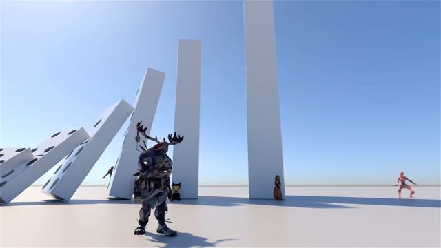 Domino Effect V13 VS Domino Pyramid  - The Largest Domino Simulation