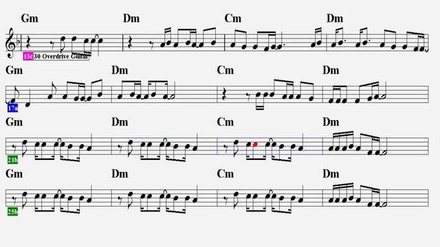 SENİ DERT ETMELER--Dm--(Play Along)--:Guitar,Flute,Keyboard,Violin,Melodica,Ukulele,Recorder.