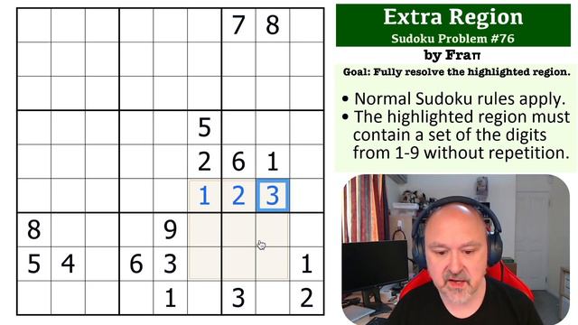 Sudoku Problem Series 76 : Extra Region