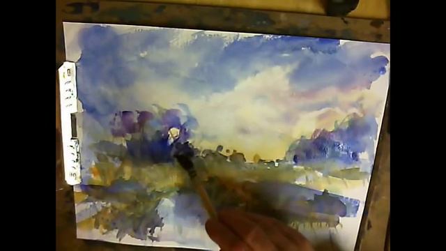 Fearless Watercolor #1 Frozen Marsh Full Watercolor Demonstration Music Ted Yoder