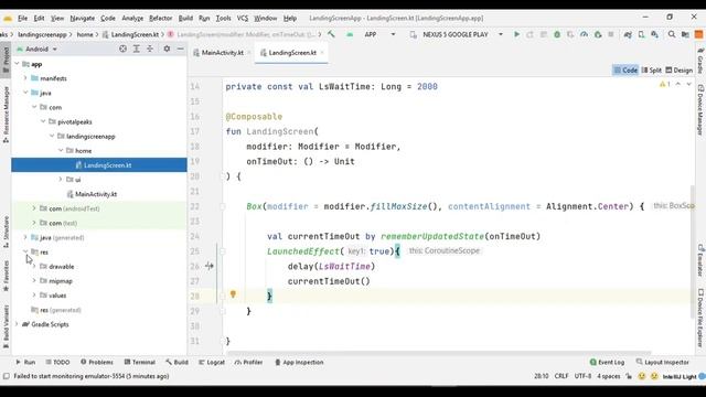 Creating A LandingScreen In JetPack Compose.