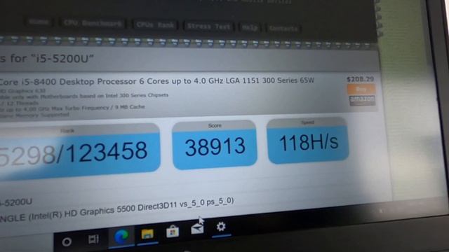 Intel I5 5200U Strees Benchmark Test