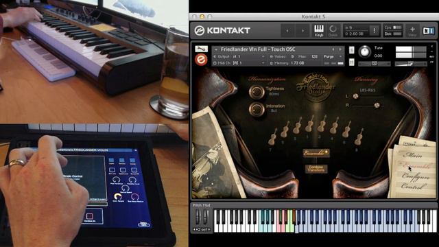 Embertone Friedlander Violin - TouchOSC And Ensemble Demo