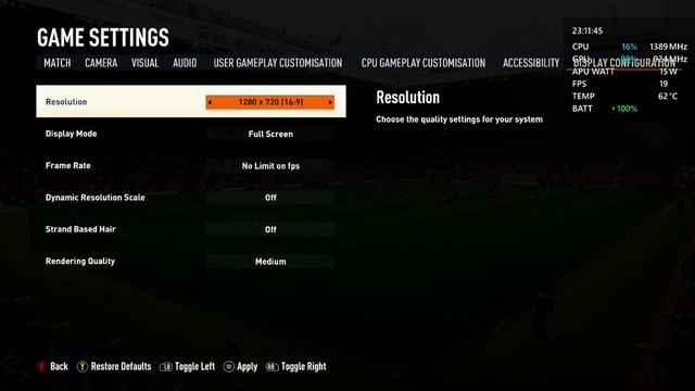 Fifa 23 ROG Ally Gameplay And Best Settings