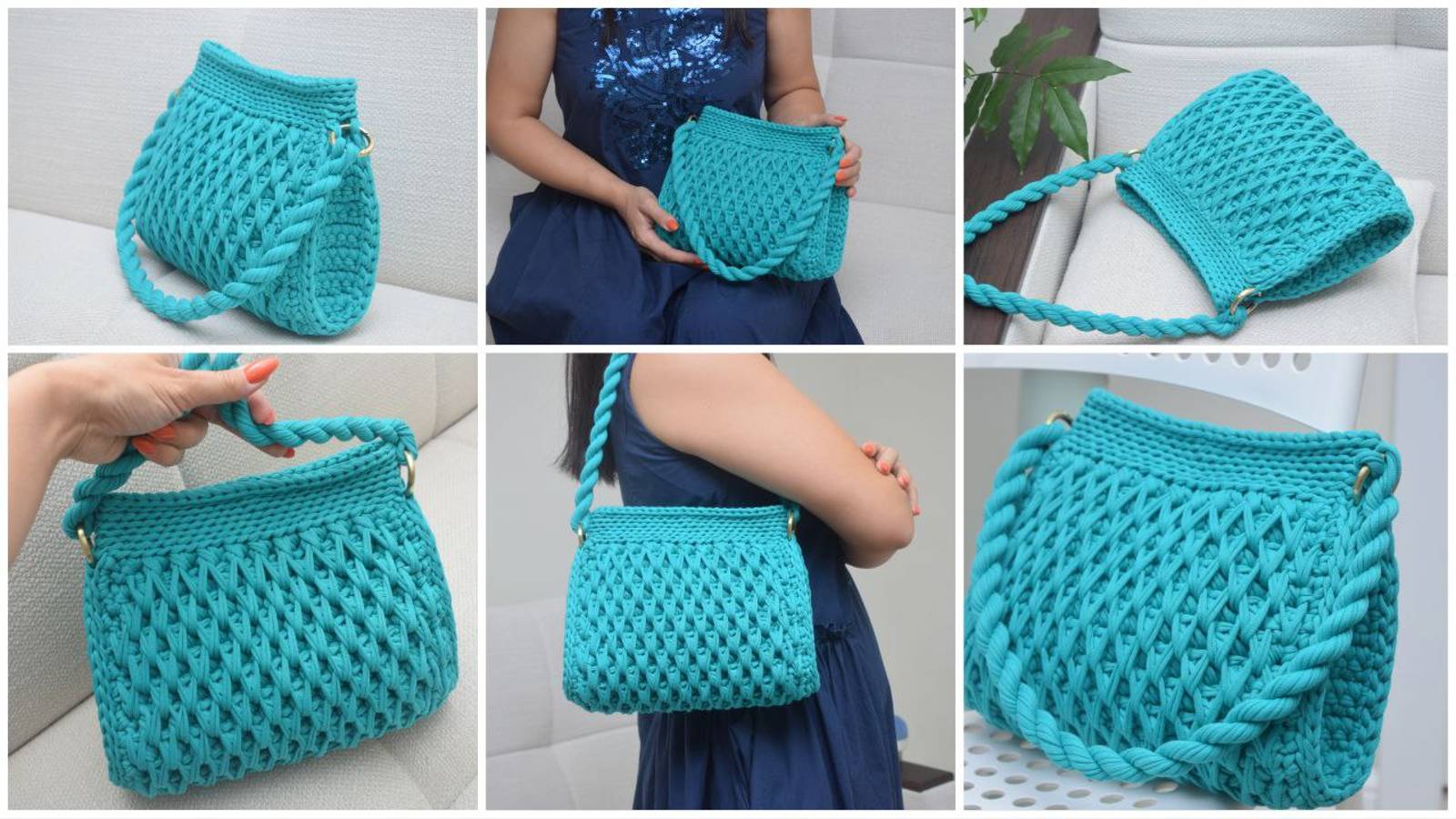 Вязание сумочки с узором Соты Видео мастер-класс