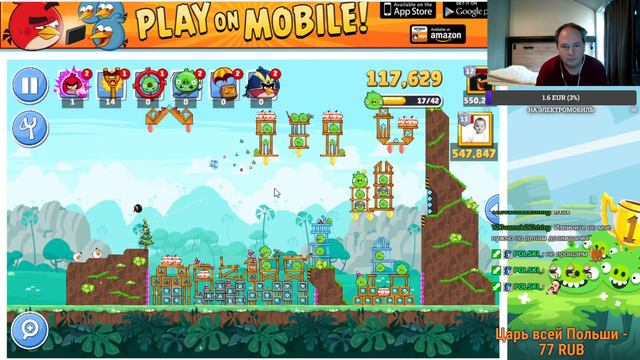Прохождение уровней Angry Birds Friends от 7 апреля 2022.