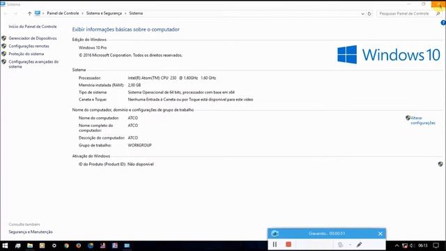 Computador CCE I945 ATOM 230 1.6Ghz