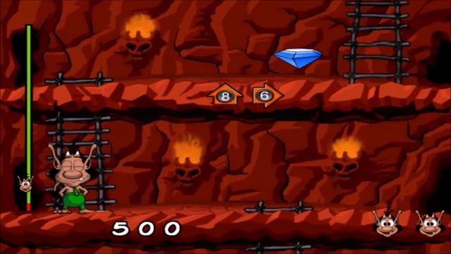 2# Hugo Tropikalnia Wyspa 2 (Wulkan)Poziom Trudny Ustawiony