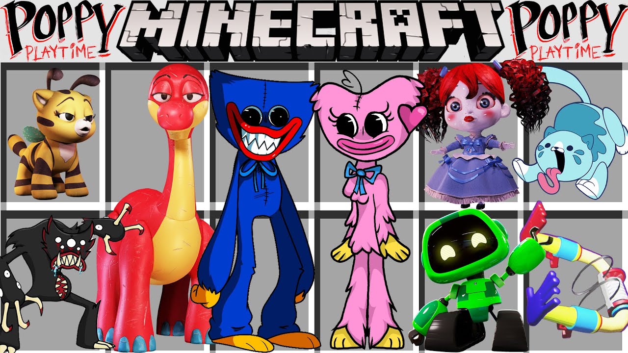 МОД НА ВСЕ СУМАСШЕДШИЕ ИГРУШКИ POPPY PLAYTIME В МАЙНКРАФТ! MOD IN MINECRAFT PE