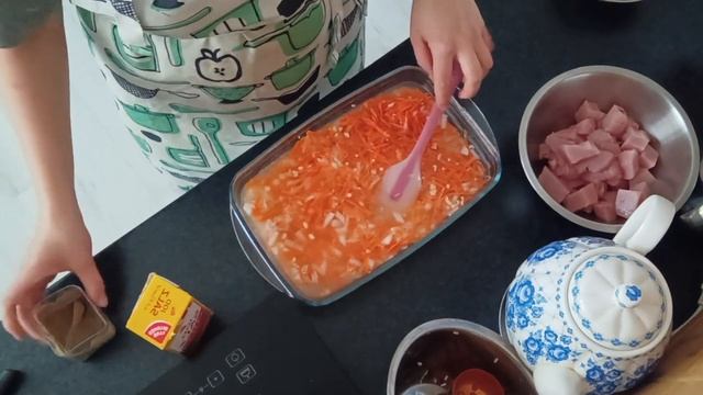 вкусный рис с мясом в духовке