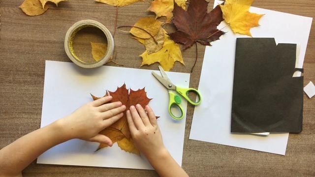 Аплікація Їжачок з листочків