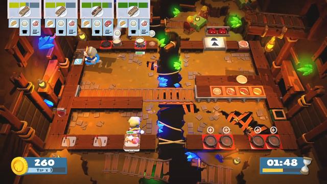 Overcooked! 2 | Campaign | Level 2-5 | 3 Stars: 647 | Solo/1 Player | PS4