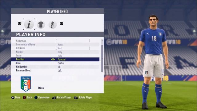 FIFA 18 | NEW ITALY ICONS | Legends Team | Ft. Totti, Baggio, Gattuso Etc. | With Game Faces