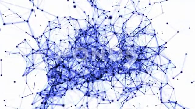 Stock Video - Abstract Digital Background With Large Moving Objects On A White Background