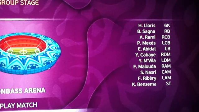 FIFA 12 Euro 2012 France V Ukraine