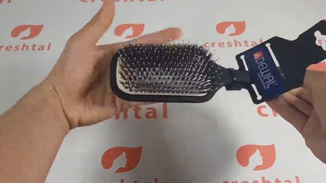 Щетка массажная лопата Dewal с натуральной щетиной + нейлоновые штифт, BR7518