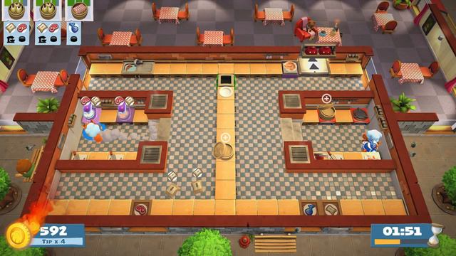Overcooked! 2 - Kevin 1 Solo (4 Stars) - 1196 Points