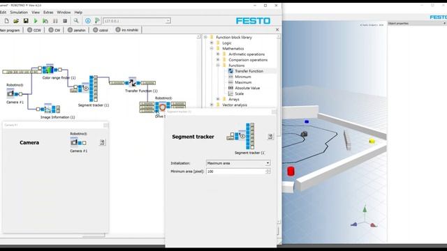 RobotinoSIM: Color Indetification/Определение цвета