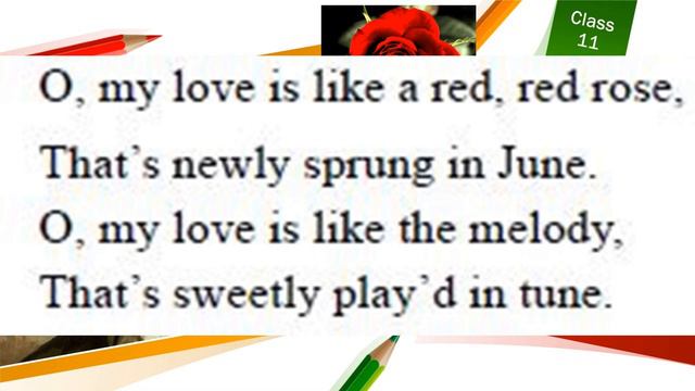 Red Red Rose Poem Summary By Robert Burns