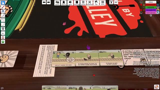 its a train wreck, Tabletop simulator, Trial By Trolley