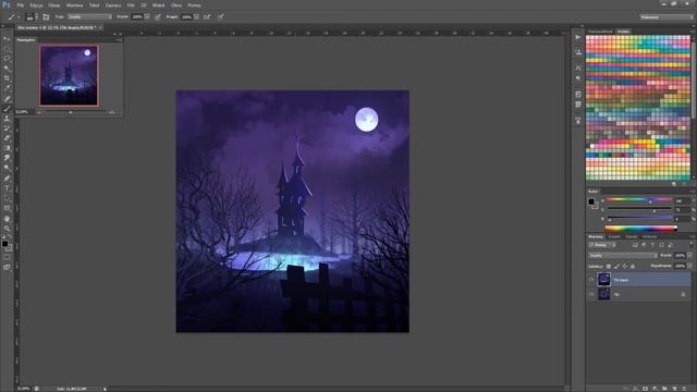 Haunted House - DIGITAL SPEED PAINTING (#Photoshop) #24 By Daisan FULL TIME 30 Min