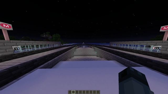 Working Minecraft Subway Train Line (Minecraft Transit Railway Mod) 1.18.1