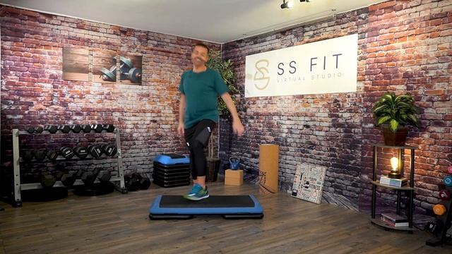 Step Aerobics (intermediate) Workout With Steve SanSoucie SS Fit Studio 136 Bpm