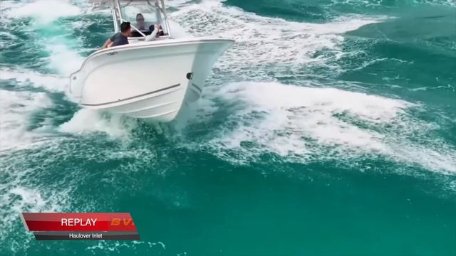 PONTOON GOES OUT OF A DANGEROUS INLET! | Boats Vs Haulover Inlet