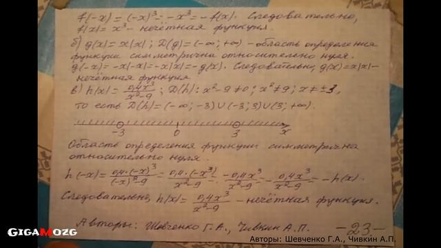 Алгебра. Раздел 9. Тема 9. Нечётные функции