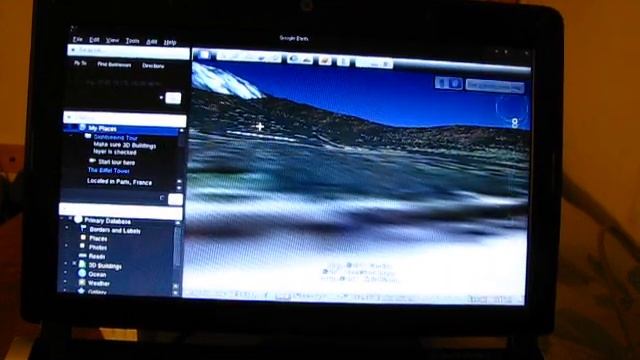 Acer Aspire One D250 - nice and smooth Google Earth rendering