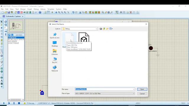Human Detection Project In Atmega32 Using ATMEL STUDIO & PROTEUS | Tutorial | Part 55