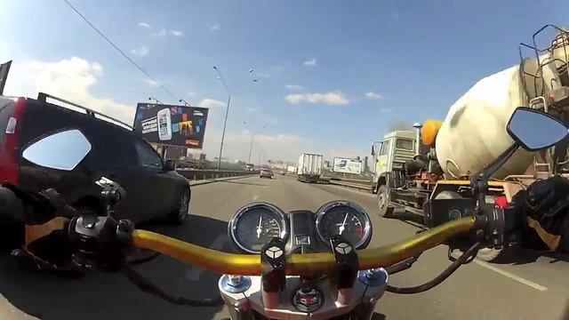 Тест GoPro2 на Honda Hornet 900