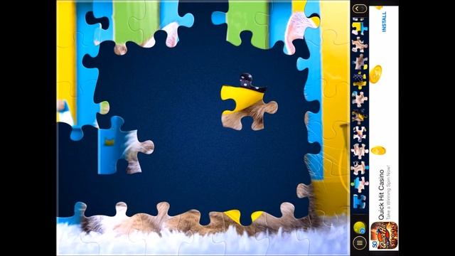 Magic Puzzles Jigsaw Puzzle App Game Cat With Bowtie IOS Mobile Gameplay