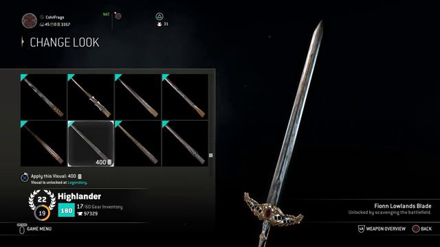 For Honor All Highlander Gear Showcase (season 11)
