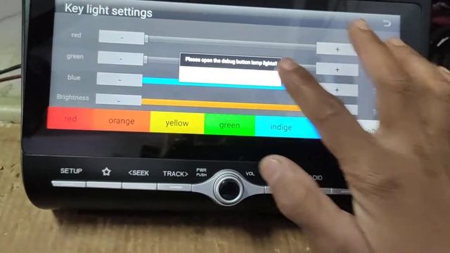OEM Style Android Car Stereo Panel Button Settings Creta Knobs  And Panel Light Enable