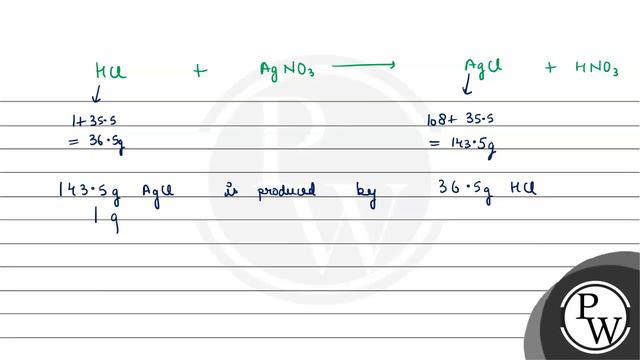 \( 10 \mathrm{~mL} \) Of HCl Solution Produced \( 0.1435 \mathrm{~g} \) Of \( \mathrm{AgCl} \)
W...
