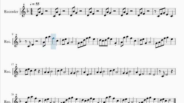 Recorder Sheet Music: How To Play Shukumei (Fairy Tail) By Yasuharu Takanashi