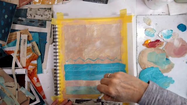 Art Journaling Ideas,Techniques & Process For Abstract Art Journal Page - How To Use Colour!