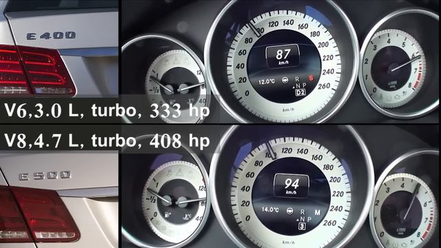 Mercedes-Benz E 400 vs E 500 / 0-120 km/h