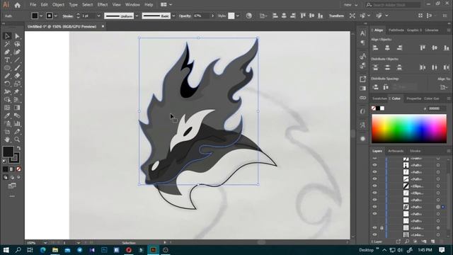 Dragon Logo Design Tutorial : Create Vector Logo From A Sketch