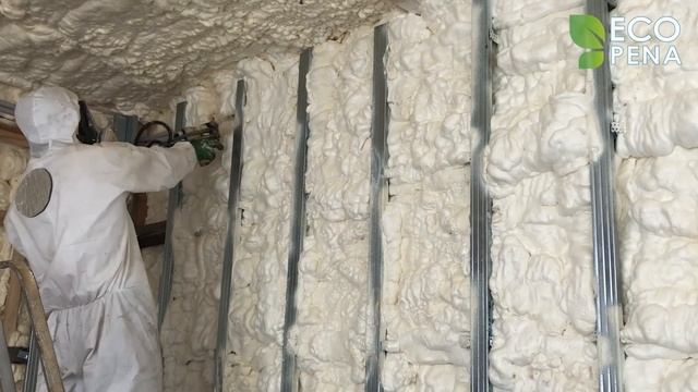 Утепление Экопеной  домика у озера
