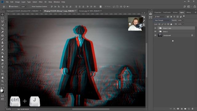 Как Сделать ТАКОЕ Фото?  ГЛИТЧ эффект в ФОТОШОПЕ