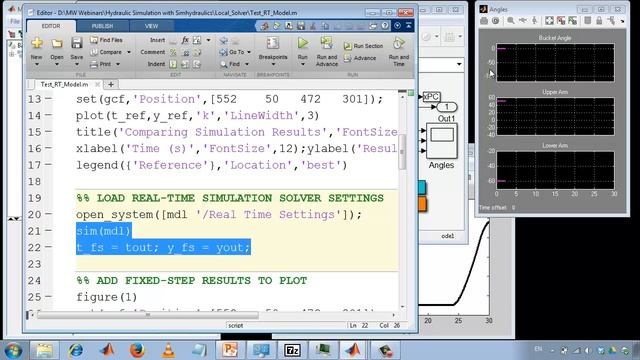 Симуляция в режиме реального времени в Smulink - модель экскаватора с гидроприводом
