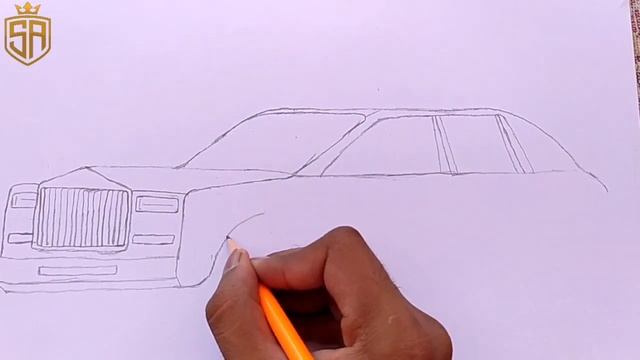 ROLLS-ROYCE Car Drawing | RR Car Drawing | Very Easy Draw | By Shadow Art