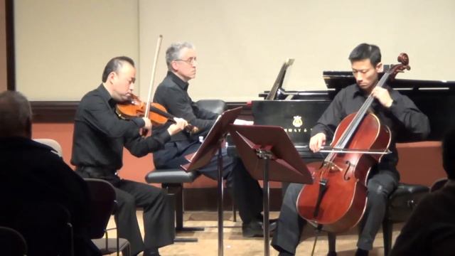 Brahms Trio In B (1854/1889) – Joung Hoon Song, Violin/Sam Ou, Cello/Arthur Houle, Piano 4/17/16 MI