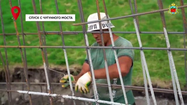 Во Владикавказе благоустраивают набережную реки Терек в районе пл. Штыба